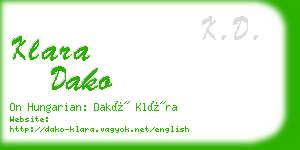 klara dako business card